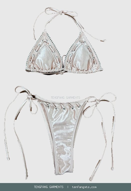 Cutwork triangle bikini